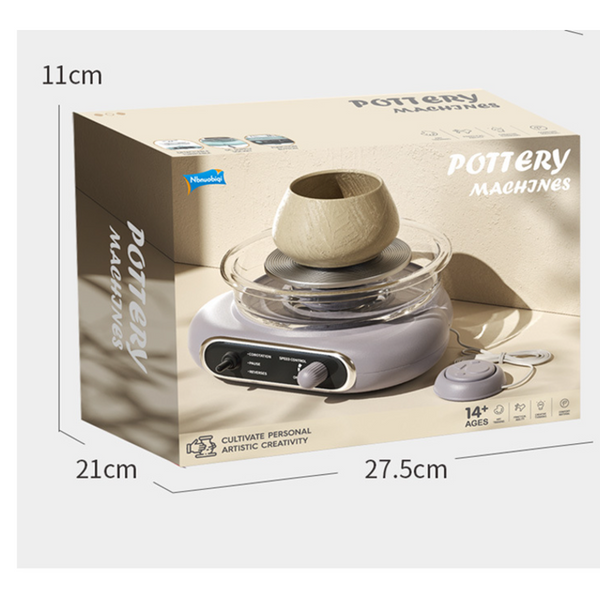 Electric Pottery Wheel Machine Ceramic Work Clay Craft Foot Pedal Control DIY