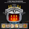 9L Pressure Cooker Explosion-Proof One Hand Locking 304 Stainless Steel Cooker
