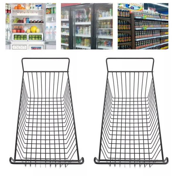 2X Freezer Organizer Bins Stackable Deep Freezer Organizer Bins W/ Handle AU