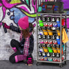50 Can Spray Paint Storage Rack Aerosol Storage Cart Rolling Spray Bottle Holder