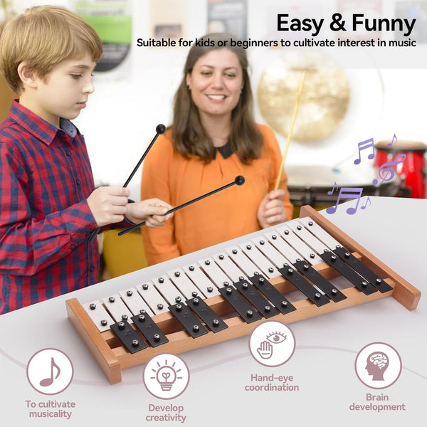 27 Note Percussion Instrument with Metal Keys Music Instrument Christmas Gift