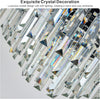 42" Crystal Ceiling Fan Lights with Remote 6 Wind Speed Crystal Chandelier Fan
