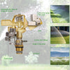 Heavy Duty Brass Impact Sprinkler Head with Nozzles 1/2" Lawn Garden Irrigation