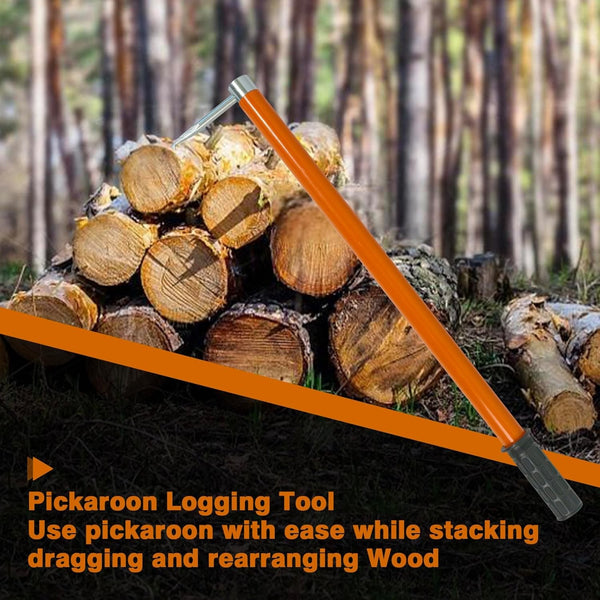 51" Timber Jack Cant Hook Log Roller Tool with Log Hook for Tree Felling Logging