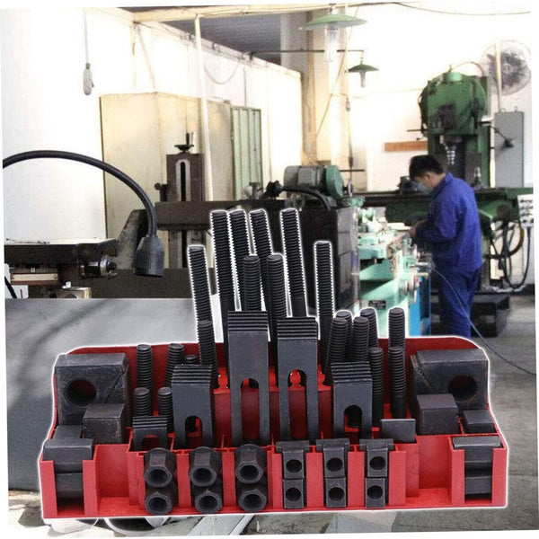 58 Pcs Pro-Series 1/2" T-Slot Hold Down Clamp Clamping Kit Bridgeport Mill Set