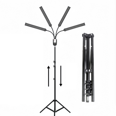 Four-arm LED Light Dimmable Lighting Phone Selfie Tripod Makeup Live Lamp 36W AU