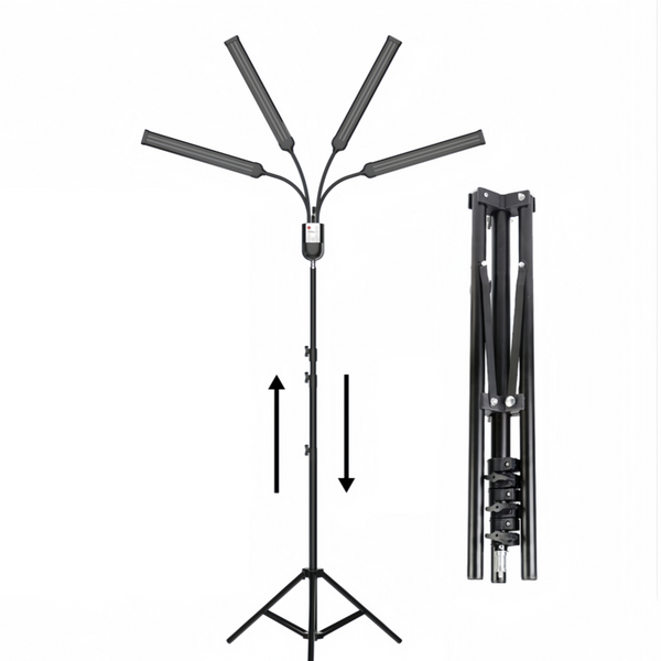 Four-arm LED Light Dimmable Lighting Phone Selfie Tripod Makeup Live Lamp 36W AU