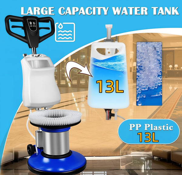 17" 1200W Commercial Orbital Scrubber &Polisher Hard Floor Buffer Carpet Cleaner
