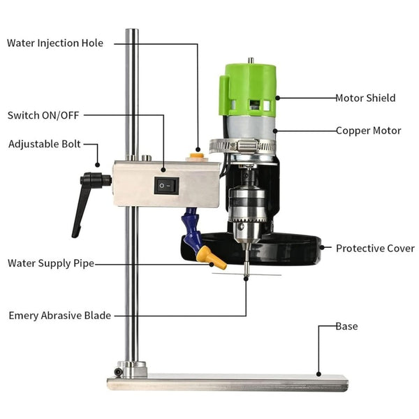 6000 R/Min Electric Glass Bottle Cutter Machine Wine Bottle Cutter Kit for DIY