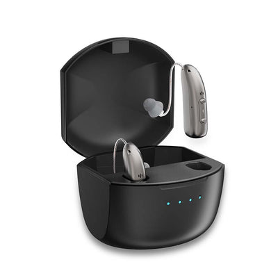 Bluetooth Hearing Aids Invisible Noise Cancelling RIC Digital Sound AmplifierBTE