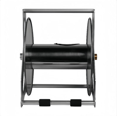 45M Water Hose Reel Cart Stainless Steel Garden Hose Reel 1/2" Pipe Holder AU