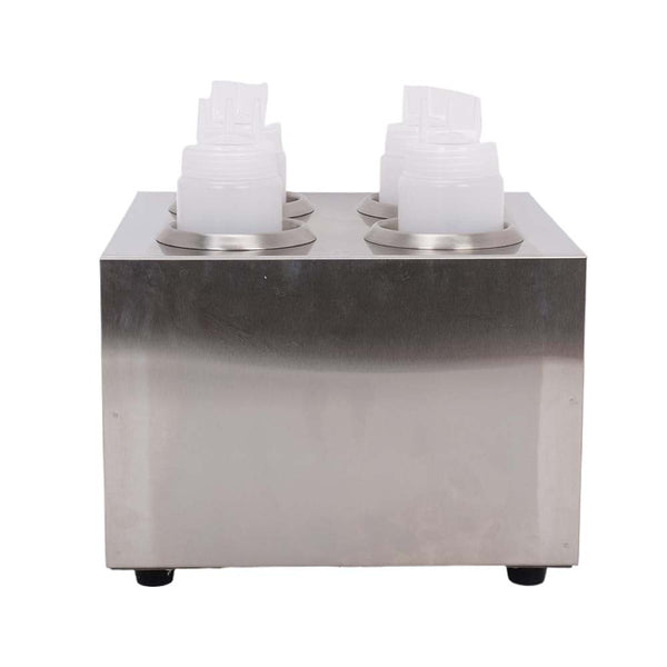 Electric Sauce Warmer 4-Bottle Dispenser Jam Chocolate Melting Machine AU Plug