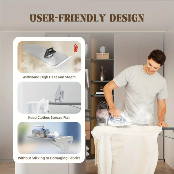 Wall-Mounted Ironing Board Fold Down Ironing Station Ironing Board for Home