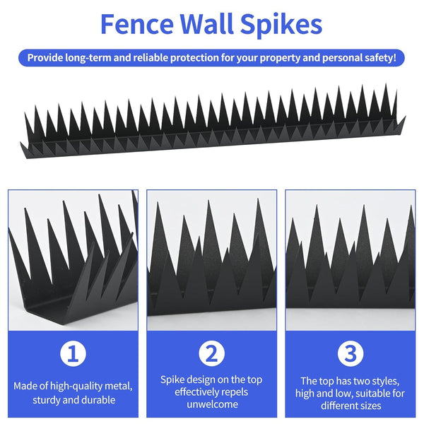 6x Metel Bird Spikes Deterrent Anti Cat Human Spiked Fence Mouse Pest Control AU
