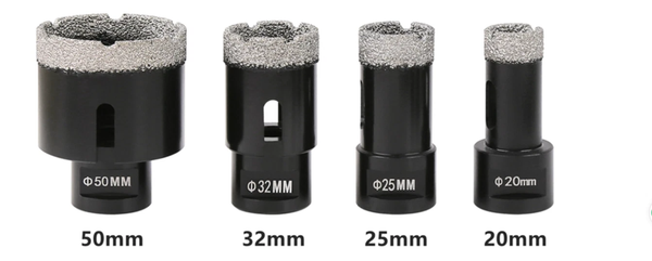 10Pcs M14 Thread Diamond Dry Drill Bit Vacuum Brazed Drilling Core Bits Set AU