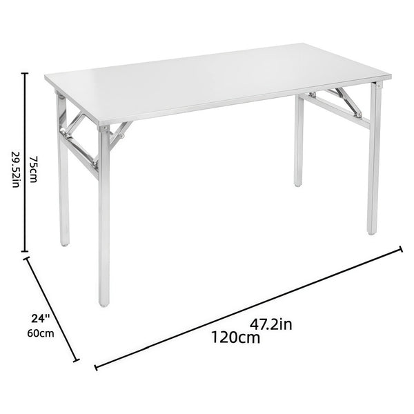 120CM Stainless Steel Folding Table Portable Camp Picnic Party Dining Table AU