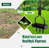 Manual Lawn Aerator Coring w/ Soil Track Tray &3 Core Portable Core Aerator Tool