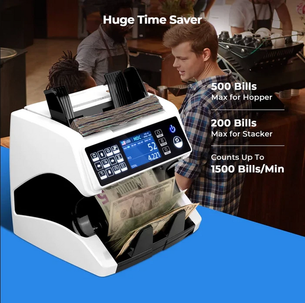 Mixed Denomination Money Bill Counter Cash Counter Bank Grade Currency Sorting