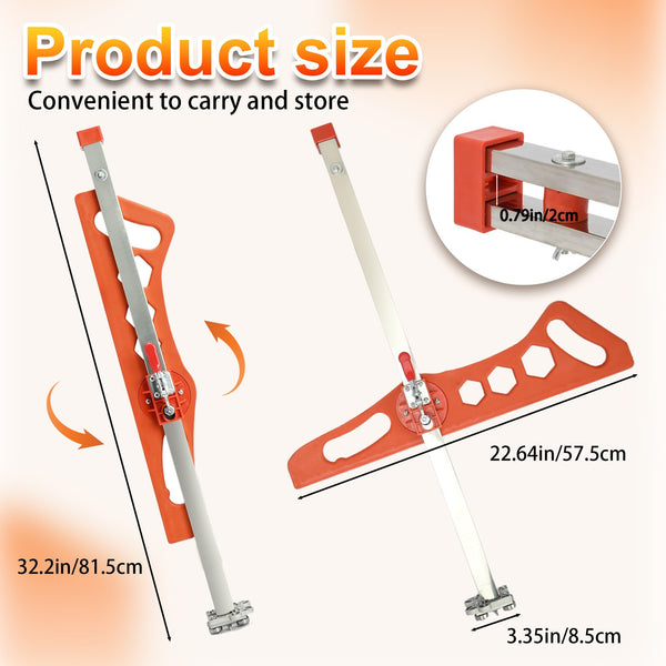 Foldable Drywall Cutter Drywall Cutting Tool Dual-Scale Gypsum Board Cutter