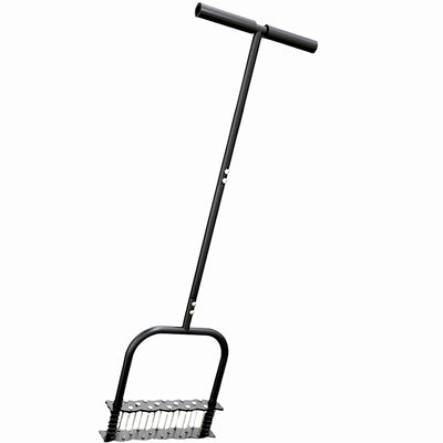 Manual Lawn Aerator Tool 14 Metal Spikes Grass Soil Aerator Ergonomic T-Handle