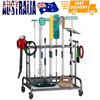 Garden Tool Storage Cart with Wheels Heavy Duty Garage Tool Storage Rack AU
