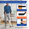 Forearm Crutches Lightweight Aluminum Crutches w/ Adjustable Elbow Elastic Band