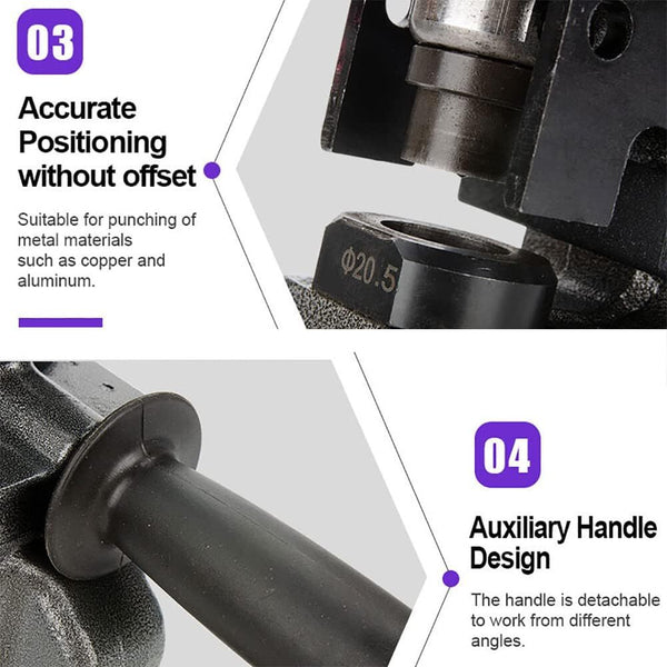 10T Electric Hydraulic Hole Puncher Metal for Angle Iron Aluminum Copper Plate