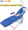 Portable Folding Dental Chair Dental Office Chair with LED Lamp Waste Basin Tray