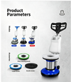 17" 1200W Commercial Orbital Scrubber &Polisher Hard Floor Buffer Carpet Cleaner