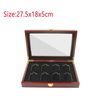 8 Slots Lighter Storage Box Wood Lighter Display Dustproof Case Fashion Gift