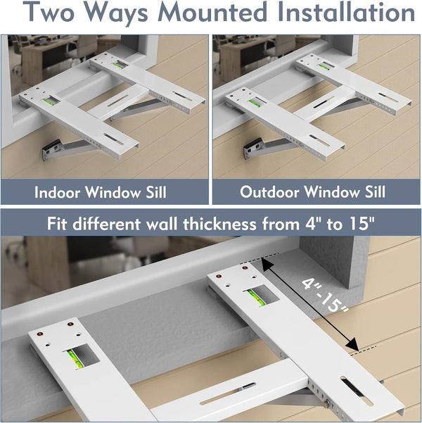Air Conditioner Wall Bracket Window Support Bracket Heavy Duty 2 Arms Up 220LBS