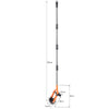 2in1Rotary Cultivator Garden Rotary Tiller Adjustable Stainless Steel Poles Hand