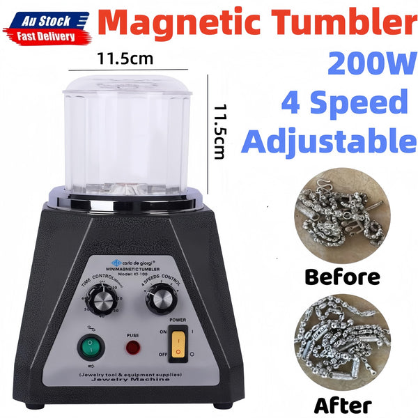 Magnetic Rotary Tumbler Polisher Jewelry Polisher Finishing Machine With Timer