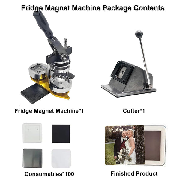 DIY Badge Making Machine Fridge Magnet Maker Kit for 50x50mm Fridge Magnet Badge