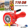 Emergency Hand Crank Siren Horn 110DB Manual Operated Warning Metal Alarm Safe