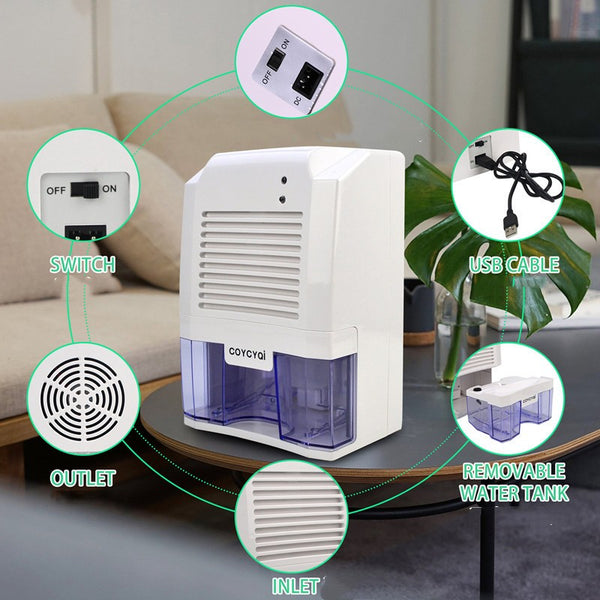 800ml Portable Dehumidifier Electric Air Dryer Home Office Moisture Removing AU