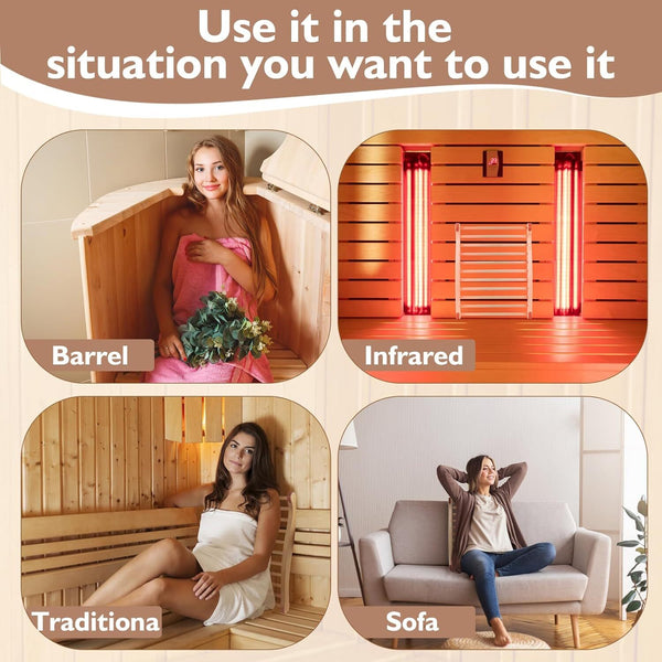 Wooden Sauna Backrest Sauna Accessories  Slip-Resistant Infrared Sauna Chair