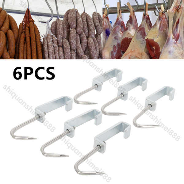 Meat Hooks 6 PCS Butcher Hooks Stainless Steel Kill Hanging Carcasses Meat Hook