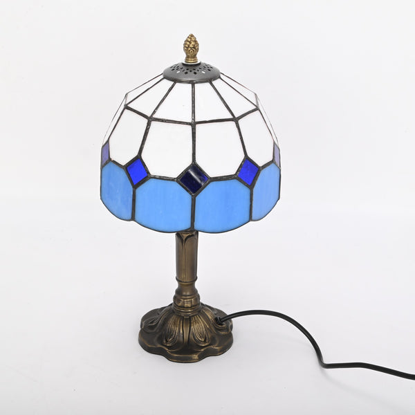 Retro Baroque LED Table Lamps Stained Glass Desk Lights Bedroom Reading Decor