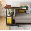 Overbed Bedside Table with Rolling Wheels Adjustable Laptop Desk Home Bed Tray