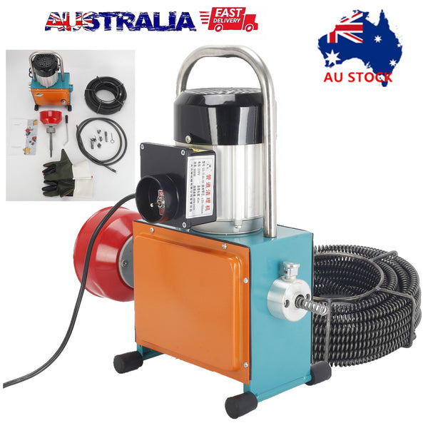 800W Drain Cleaner Machine Snake Electric Plumbing Sewerage Pipe 16m Cable