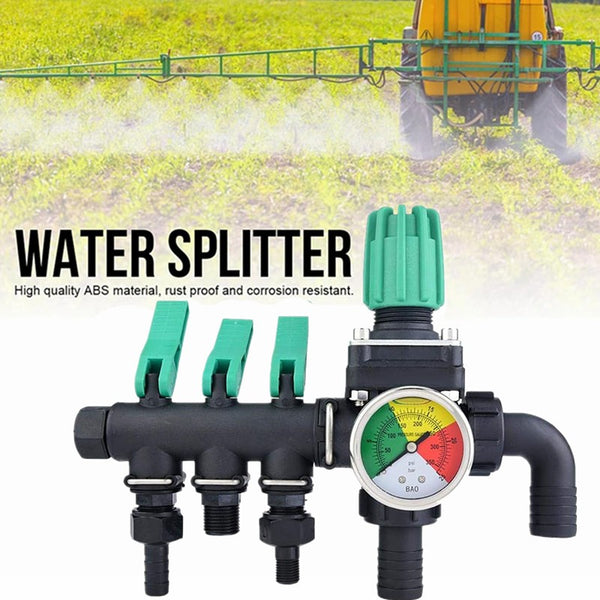 3Way Water Splitter Valve Agricultural Sprayer Control Shut Off Valve Irrigation