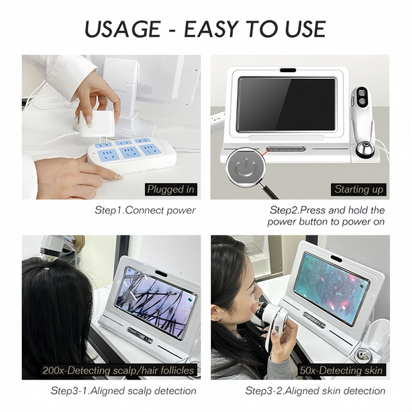 11 Inch LCD Scalp Skin Hair Follicle Detector HD Visual Skin Analyzer 50x/200x