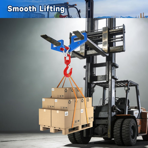3T Forklift Lifting Hook Attachment Dual Fork Mobile Crane Lifter for RanchCargo