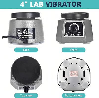 Round Dental Vibrator Variable Speed Lab Shaker Oscillator Vibrating Machine 4"