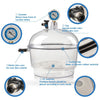 Vacuum Desiccator Clear Visibility Double Valve Design Easy to Use Accessory