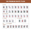 American Mahjong Set 166 Tiles 4 Pushers Racks Portable MahJong Travel Soft Bag