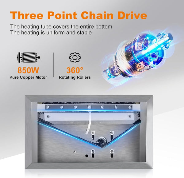 300℃ Electric Hot Dog Roller Machine Commercial Hot Dog Roller Sausage Roller