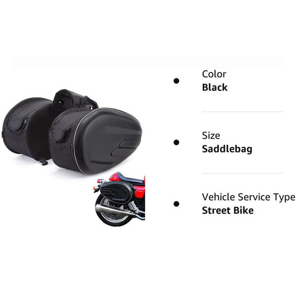 Pair Motorcycle Pannier Bags Luggage Saddlebags Side Bag 36-58L Large Capacity