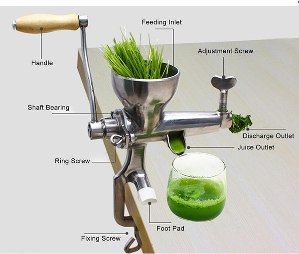Wheatgrass Juicer Extractor Stainless Steel Manual Wheat Grass Juicing Tool AU